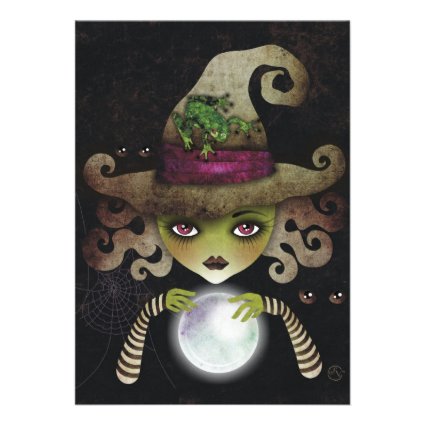Wicked Witch Halloween Party Invitations