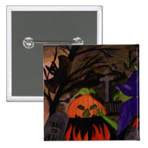 Wicked Witch of Halloween Button