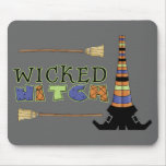 Wicked Witch Stockings Boot Broom Stick Mouse Pads