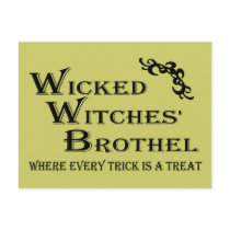 Wicked Witches' Brothel postcards