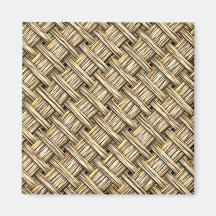 Wicker Basket Refrigerator Magnets