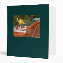 Wicker, Coffee & a Good Book 3 Ring Binder