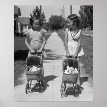 Wicker Doll Buggy, 1941 Posters