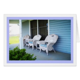 Wicker on a Porch card