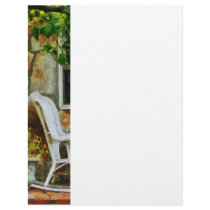 Wicker Rocking Chair on Porch Letterhead Design
