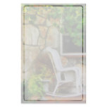 Wicker Rocking Chair on Porch Stationery