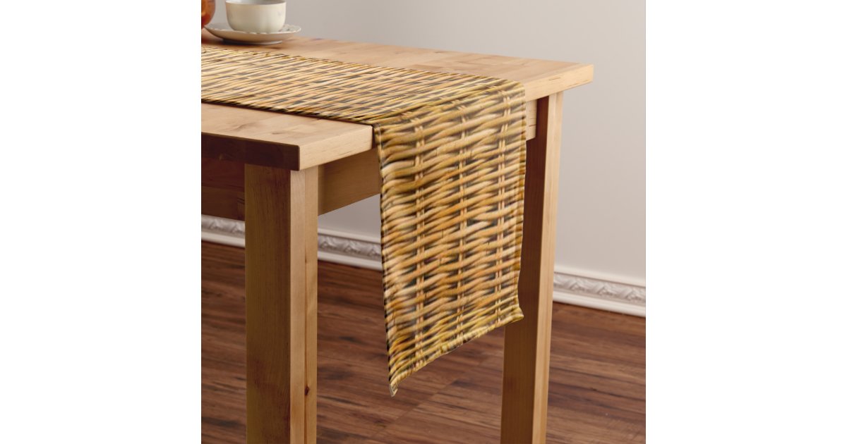 Wicker Short Table Runner Zazzle