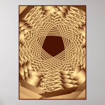 wicker woven pentacle posters