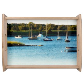 Wickford Harbor Rhode Island serving tray
