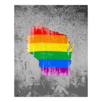 WICONSIN PRIDE - DISTRESSED -.png Posters