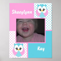 Widdle Owl Customizable Photo Wall Print
