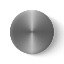 wide circular steel button