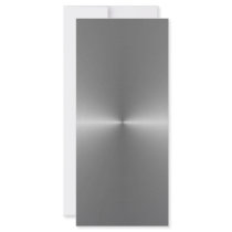 wide circular steel personalized rack card