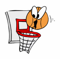 Wide eyed basketball cut out