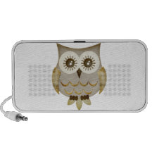 Wide Eyes Owl Doodle Portable Speakers
