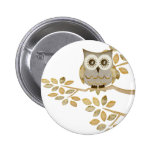 Wide Eyes Owl in Tree Pins