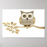 Wide Eyes Owl in Tree Poster