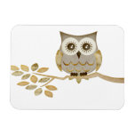 Wide Eyes Owl in Tree Premium Flexi Magnet