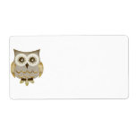Wide Eyes Owl Label labels