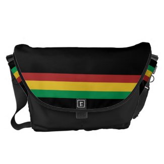 Wide Rasta Stripes Messenger Bag