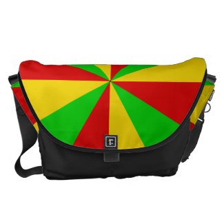 Wide Rasta Stripes Messenger Bag