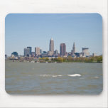 Wide Shot Cleveland Skyline Mouse Pads