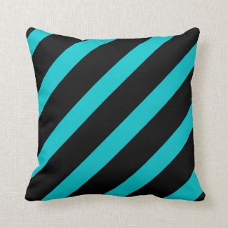Wide Teal and Black Diagonal Stripes Pattern
