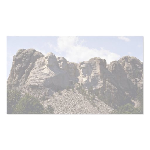 Wide view, Mt. Rushmore, South Dakota Business Cards (back side)