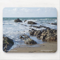 Widemouth Bay Beach Mousepad by Geoffrey_Attwood Widemouth Bay Beach Mousepad