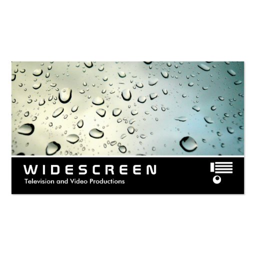 Widescreen 05 Rain on my Window Business Card Templates (front side)