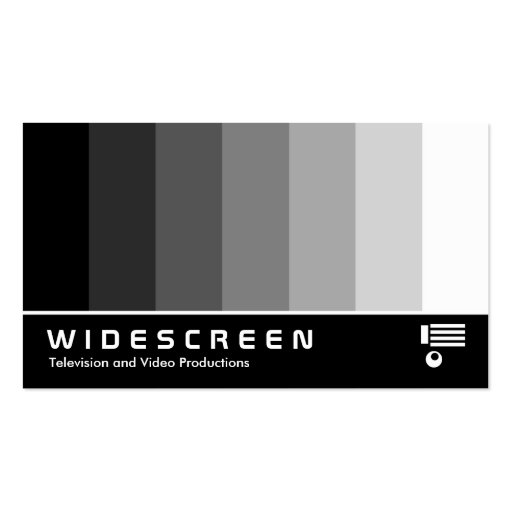 Widescreen 160 - Color Blend - Black to White Business Card (front side)