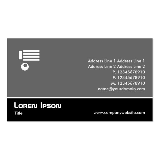 Widescreen 162 - Color Blend - White to Black Business Cards (back side)