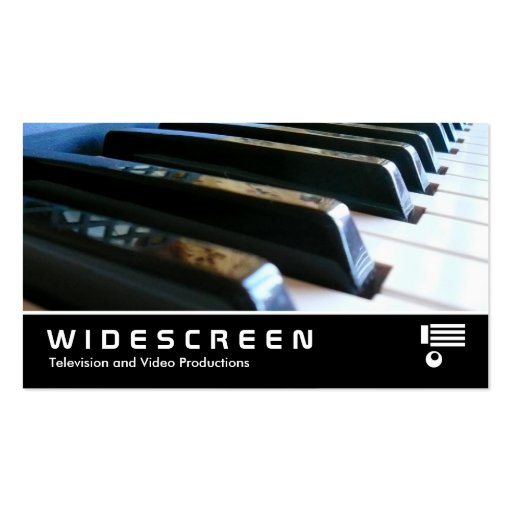 Widescreen 174 - Keyboard Business Card Templates (front side)
