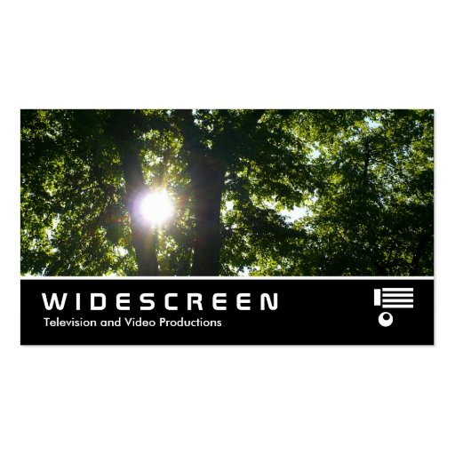 Widescreen 228 - Sun Through Trees Business Card (front side)