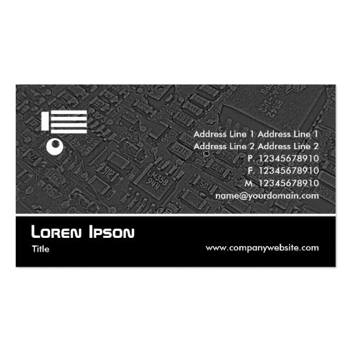 Widescreen 315 - Electronics Business Card Template (back side)
