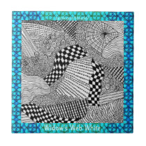 Widow's Web White Tile tiles