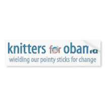 Wielding our pointy sticks bumper sticker