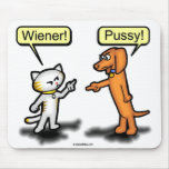 Wiener Dog & Pussycat Mousepad