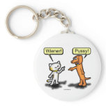 Wiener Dog & Pussycat Nemesis Keychain