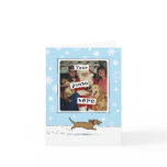 Wiener Dog Racing Through the Snow Photo Template