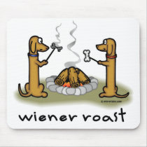 Wiener Dog Roast Mousepad by wienertales Wiener Dog Roast Mousepad