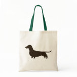 Wiener Dog Silhouette (Short Haired Dachshund) Bags