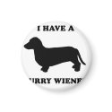 WIENER DOG TEES - "My wiener is furry" magnets by humortees WIENER DOG TEES - "My wiener is furry" magnets