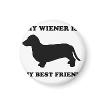 WIENER DOG TEES - "My wiener is my best friend" magnets by humortees WIENER DOG TEES - "My wiener is my best friend" magnets