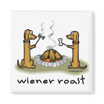 Wiener Roast Dachshund Themed Magnet