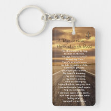 Wife at Home, Husband on Road, Poetic Keychain