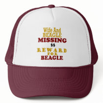 Wife & Beagle Missing Reward For Beagle Mesh Hat