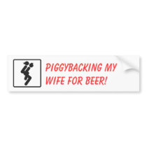 Wife Carrying 3 Bumper Sticker Template