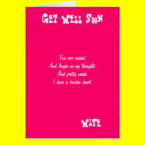 Wife get well cards cards