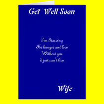 Wife  get well greeting cards cards